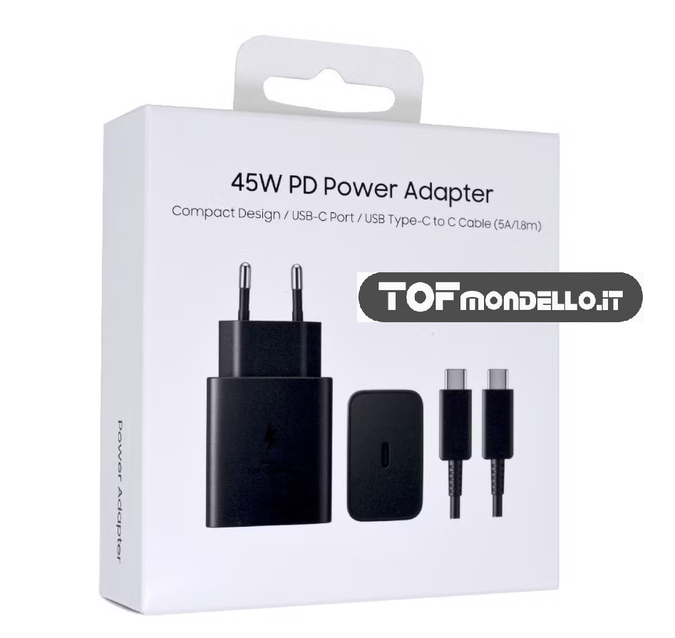 Caricatore 45W USB-C con cavo USB-C